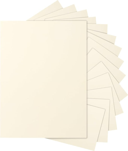 28 Sheets Cream Cardstock 8.5 x 11 Ivory Paper, 250gsm/92lb Off White Card Stock Printer Paper for DIY Cards, Business Cards, Invitations, Menus, Certificates, School Crafting