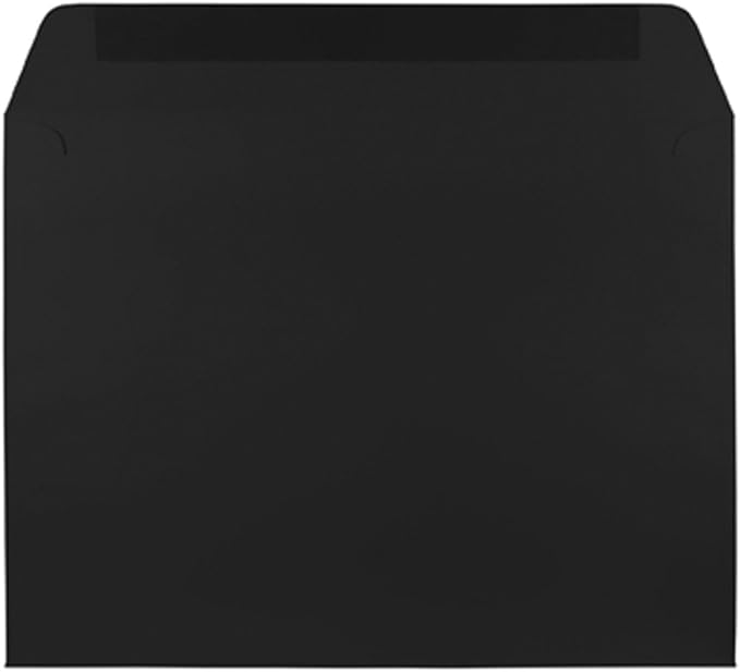 JAM PAPER 9 x 12 Booklet Premium Envelopes - Smooth Black - 100/Pack
