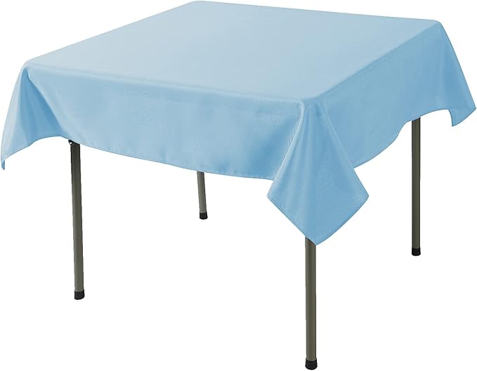 Cupuamon Square Tablecloth 52x52 inch Washable Polyester Fabric Table Cloth for Wedding Party Dining Banquet Decoration（52x52,Blue Mist）