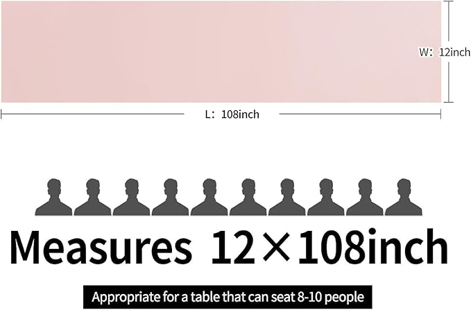 15-Pack Satin Table Runner Rose Gold 12 x 108 inches Long, Table Runners for Wedding, Birthday Parties, Banquets Decorations（15 Pack, 12x108 Inch, Rose Gold）