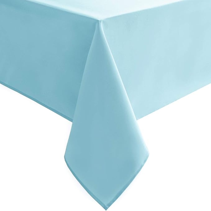 Hiasan Square Tablecloth - Spillproof and Waterproof Washable Table Cloth for Dining Room Kitchen Birthday Party, 30 x 30 Inch, Sky Blue