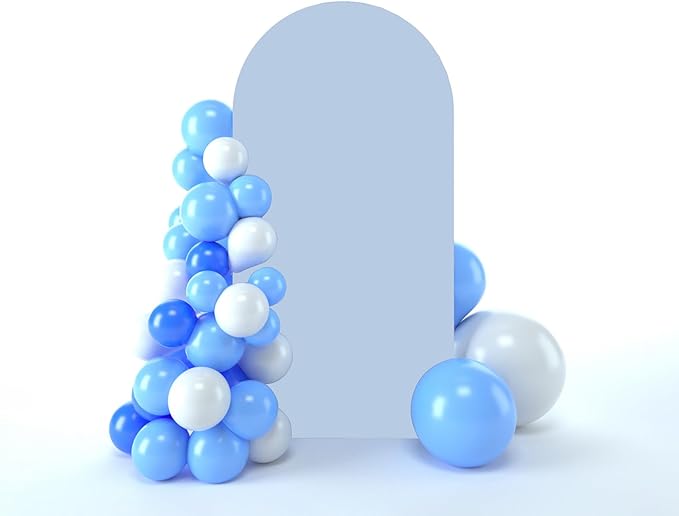 bricia Wedding Arch Backdrop Stand Cover, 5FT Double Sided Stretchy Arch Cover Fitted Wedding Birthday Party Banquet Decoration (Bluemist 60''Lx25.2''W)