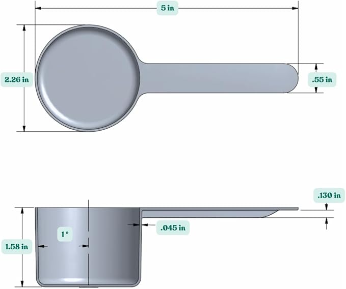 3/8 Cup (3 Oz. | 6 Tablespoon | 90 mL) Long Handle Scoop for Measuring Coffee, Pet Food, Grains, Protein, Spices and Other Dry Goods (Pack of 10)