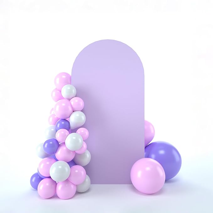 bricia Wedding Arch Backdrop Stand Cover, 6FT Double Sided Stretchy Arch Cover Fitted Wedding Birthday Party Banquet Decoration (Lavender 72''Lx31.2''W)