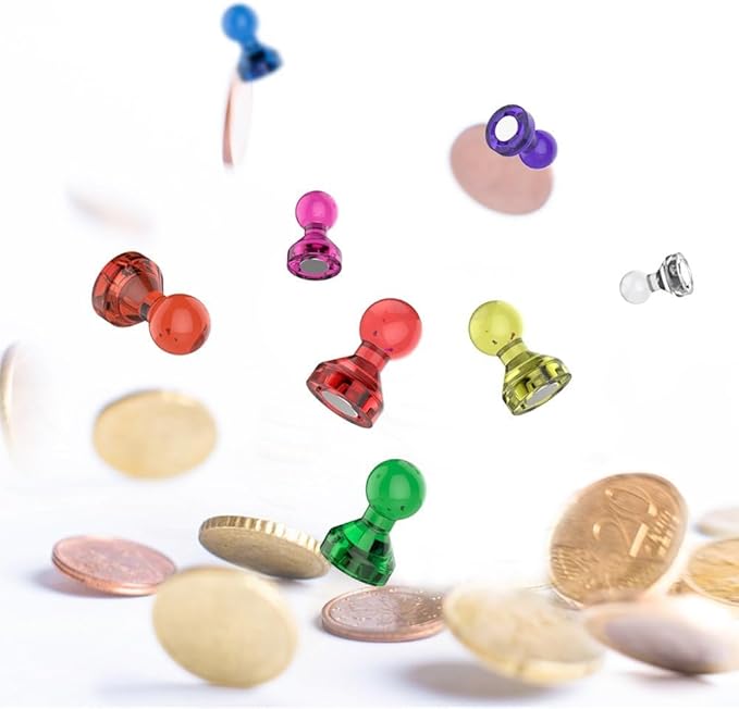 Push Pin Magnets - Tiergrade 6000 Pack 7 Assorted Color Strong, Office, Use at Kitchen Home and School Classroom, for Refrigerator Dry Erase Board and Whiteboard.
