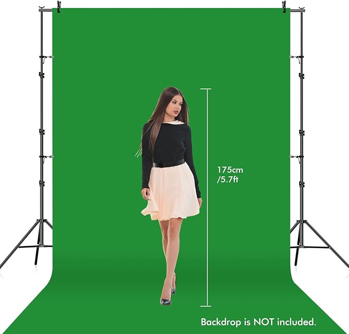 SLOW DOLPHIN 10x 8.5 ft Photo Backdrop Stand, Adjustable Photography Background Support System Stand for Photo Video Studio with Carrying Bag, Clips, Clamps