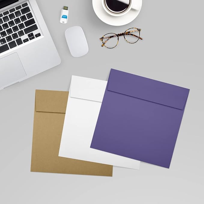 6 x 6 Square Envelopes - Wisteria Purple (50 Qty.)