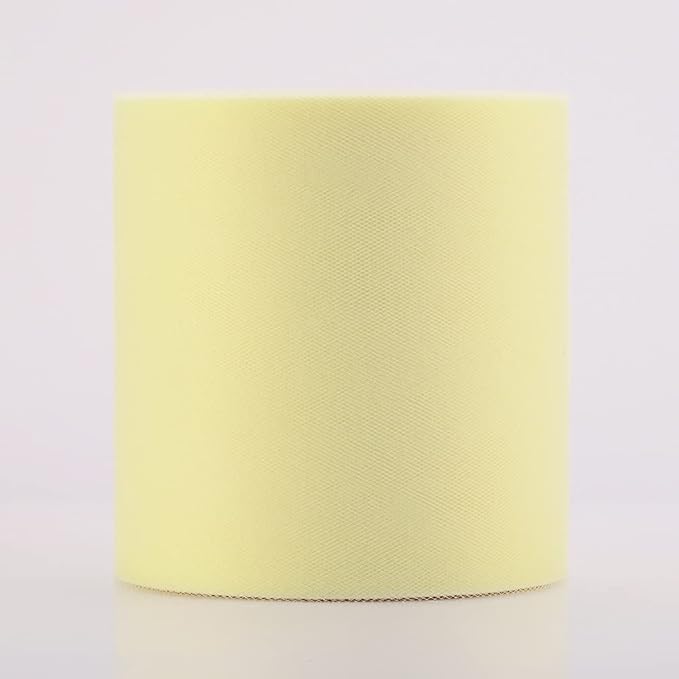 Tulle Rolls 6” by 100 Yards (300 feet) Tulle Roll Spool Fabric for DIY Tutu Skirts Wedding Baby Shower Crafts Decorations Party Supplies (Ivory)
