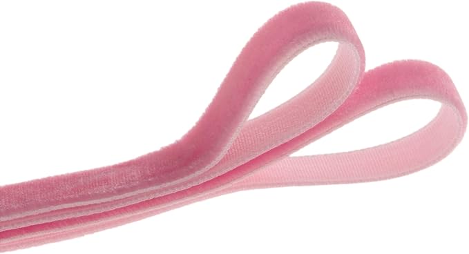 Vintage Peach Pink Velvet Ribbon Christmas Ribbon for Gift Wrapping Crafts Christmas Tree Ornaments Garland Decorations, 3/8 Inch X 25Yd