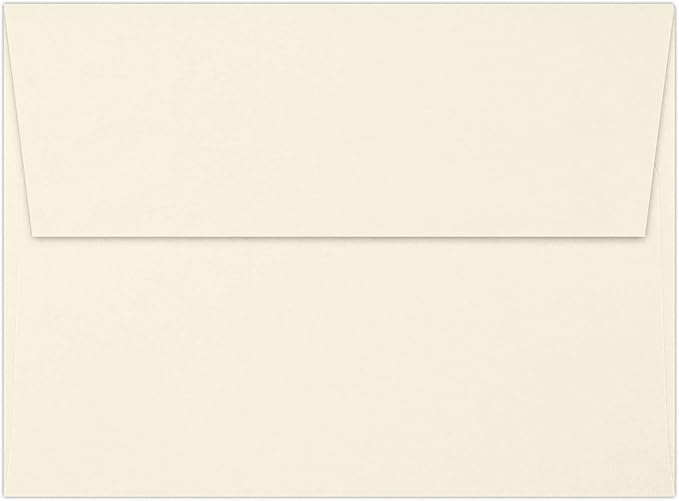LUXPaper A7 Invitation Envelopes | Peel & Press | 5 1/4" x 7 1/4" | Natural | 80lb. Text | 30% Recycled | 1,000 Qty
