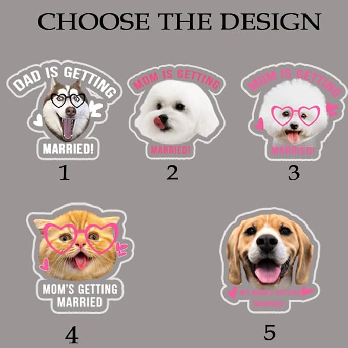 Custom 50 Pcs Double-Sided Wedding Pet Stir Sticks, Personalized Dog Cat Stir Stick, Acrylic Cocktail Stirrers, Wedding Drink Stirrers, Bachelorette Gifts, Bridal Shower Decorations