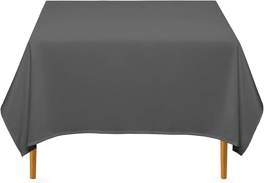 Lann's Linens - 70" Square Premium Tablecloth for Wedding/Banquet/Restaurant - Polyester Fabric Table Cloth - Dark Gray