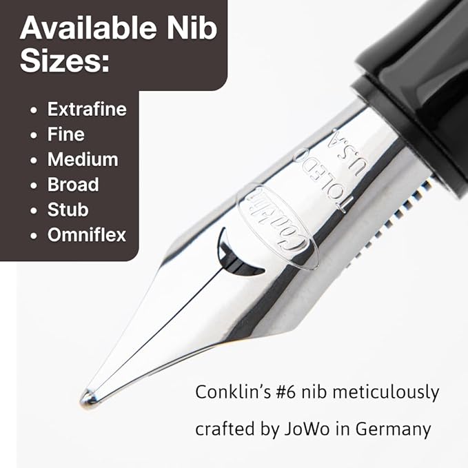 Conklin Duragraph Fountain Pen Abalone Nights - Medium Nib, Elegant Writing Instrument with Exquisite Abalone Finish