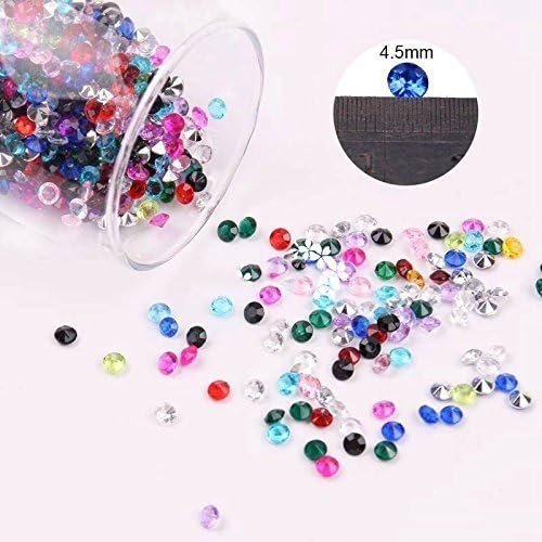10000 pcs/Pack Wedding Table Scatter Confetti Crystals Acrylic Diamonds Vase Fillers 4.5 mm Rhinestones for Wedding, Bridal Shower, Vase Beads Decorations (Coffee)