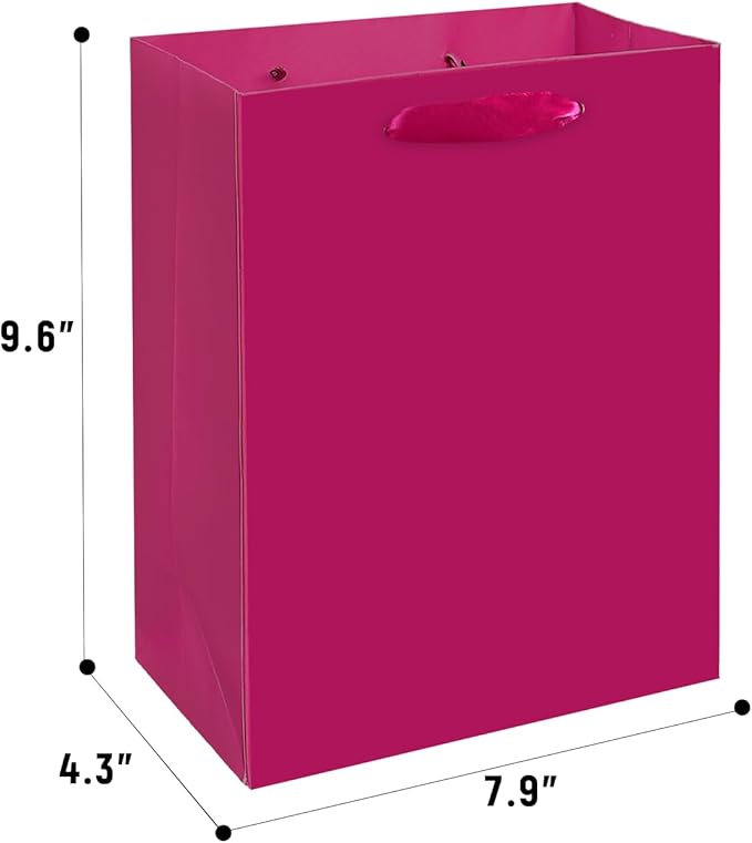 Gcardist Dragon Fruit Gift Bags with Tissue Paper for Wedding, Birthday, Party Supplies-7.9"x4.3"x9.6" Medium Size Cardboard Gift Bags（16pcs Bags +32pcs Tissue Paper ）