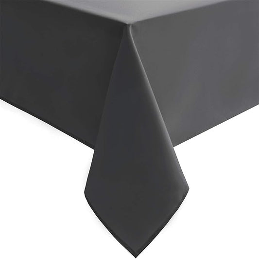 Hiasan Gray Rectangle Tablecloth - Waterproof Spillproof and Wrinkle Resistant Washable Polyester Table Cloth for Dining Party, 90 x 90 inch