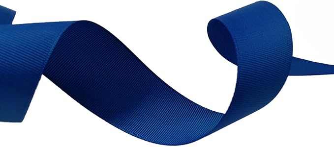 One Roll 50 Yards Soild Royal Blue Grosgrain Ribbon 1 1/2 inch Flower Bouquets Ribbons- Thick Gift Wrapping Ribbon-DIY Crafts Bow Hair Headband Accessories Ribbons #352(38mm)
