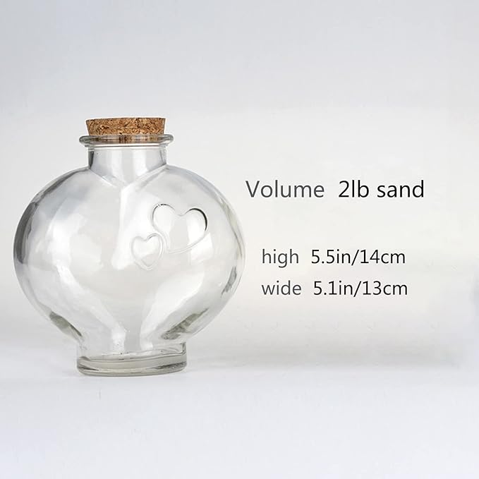 CHENGXINWENHUA Unity Sand Ceremony Set for Wedding Handmade Decorative Jars (3tower)