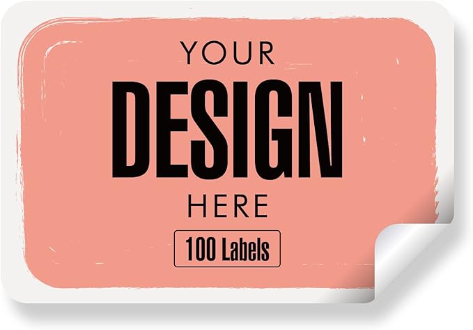 Custom Stickers Personalized Labels - Customized Stickers with Any Design Image Logo Text,Custom Thank You Label Stickers,Custom Stickers for Business Logo,100 Labels (Rectangle,5"x2")
