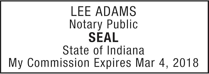 MaxMark Notary Stamp for State of Indiana- Self Inking Stamp