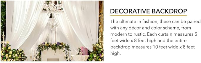 AK TRADING CO. Polyester Backdrop Drapes Curtains Panels with Rod Pockets - Wedding Ceremony Party Home Window Decorations - Peach, 5 ft x 10 ft