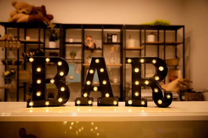 Foaky Black Light Up Numbers,Black and Gold Party Decorations,Marquee Numbers,Black Room Decor,Black and Gold Party Decorations Night Light Wedding Birthday Party Lamp Home Bar Decoration