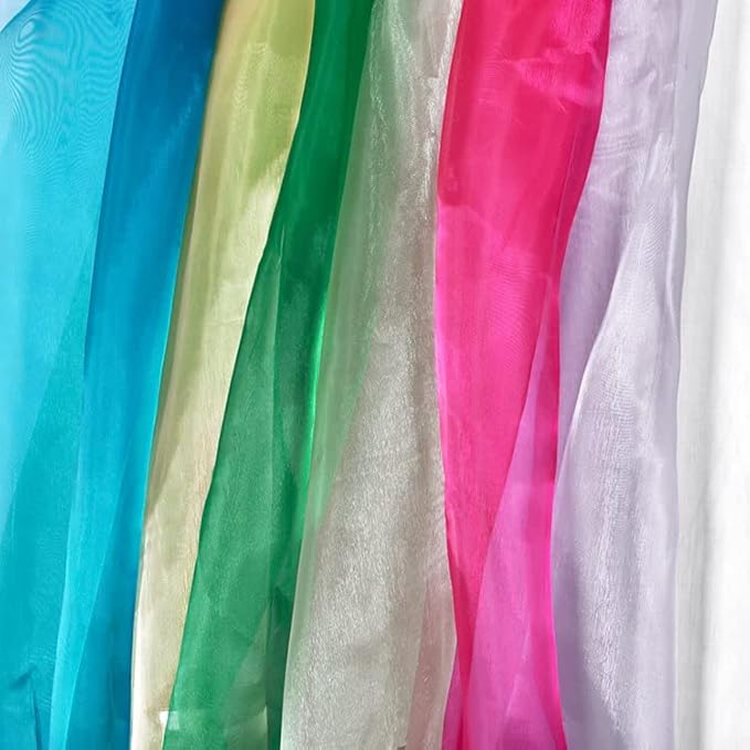 VDS Bronze Organza Fabric, 60 Yards Continuous, 45” Wide, Wedding Party Decoration Iridescent Crystal Sheer Shiny Organza Tulle Bridal Dress DIY Crafts Costume Sewing Backdrop Arch Cloth