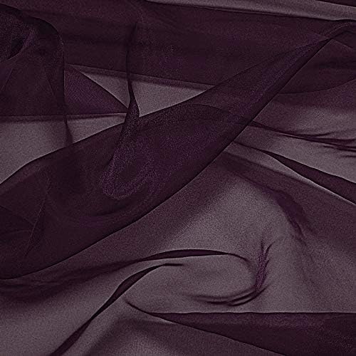 VDS Plum Organza Fabric, 60 Yards Continuous, 45” Wide, Wedding Party Decoration Iridescent Crystal Sheer Shiny Organza Tulle Bridal Dress DIY Crafts Costume Sewing Backdrop Arch Cloth