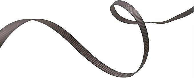 Jesep One Roll 100 Yards Soild Grosgrain Ribbon Boutique Gift Wrapping Package Ribbon, DIY Crafts Bow Hair Headband Accessories Assorted Ribbon #09(1/4" 6mm, Gray)