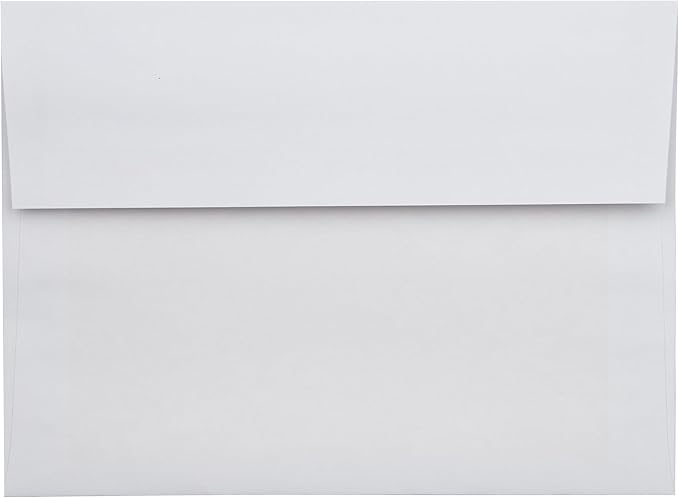LUXPaper A7 Foil Lined Invitation Envelopes | Peel & Press | 5 1/4" x 7 1/4" | White w/Gold LUX Lining | 60lb. Text | 50 Qty