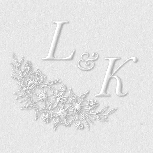 Personalized Wedding Embosser | Custom Made with Initials or Monograms for Couples | Elegant Designs for Stationery, Invitations, Napkins, and More (Design 9)