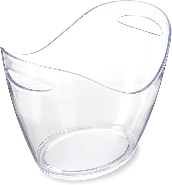 True Chill Acrylic Ice Buckets for Parties and Drinks, 2.11 Gallons (8 Liters) Wine Beer Champagne Bucket, Beverage Tubs Hosting Essentials, Set of 1