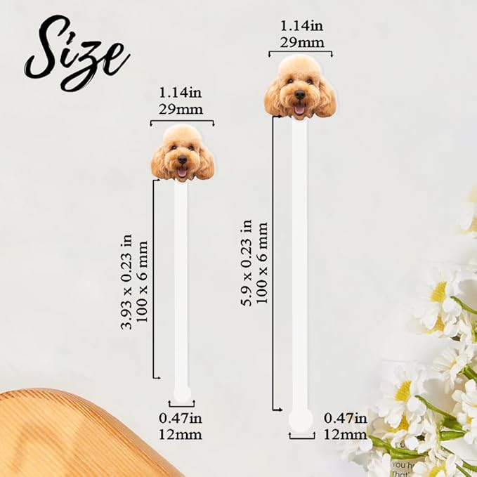 Personalized 50 pcs Wedding Pet Stir Sticks, Custom Double-Sided Dog Cat Stir Sticks, Wedding Acrylic Cocktail Drink Stirrer, Decor Birthday, Weddings, Retirement, Bachelorette Parties