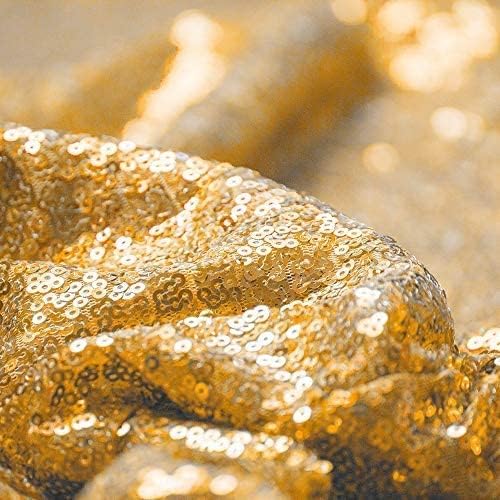 Gold Sequin Backdrop Curtains 1 Panel 8FTx8FT Glitter Gold Photo Backdrop Drapes Party Wedding Baby Shower Curtain Sparkle Photography Background