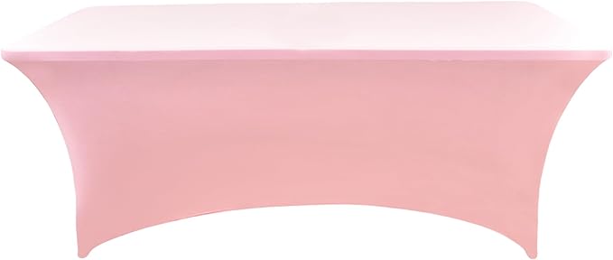 2-Pack 4ft Spandex Table Covers for Rectangular Folding Tables - Wrinkle Resistant Stretch Tight Table Cloths - Ultimate Fitted Table Protector for Parties, Banquet, and Wedding