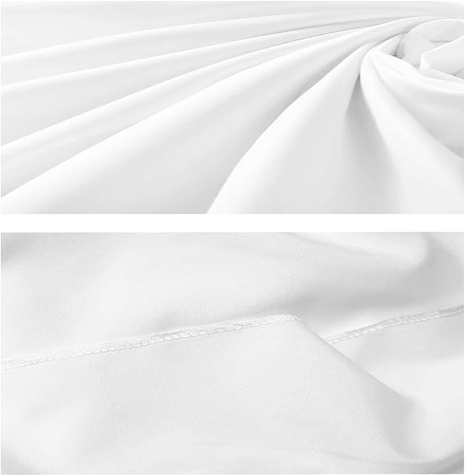 Solid Photography Backdrop Background Chromakey Muslin Portrait Background Screen for Photo Video Studio… (White, 8x10ft)
