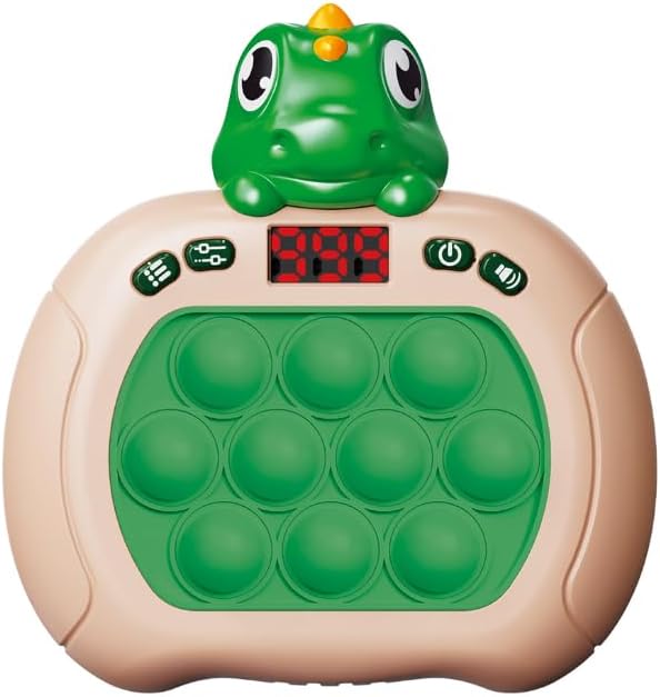 Dinosaur Quick Push Bubble Game,Pop Fidget Light up Puzzle Game Sensory Toys,Halloween Dinosaur Toys for Kids Boys Girls Toddlers Party Favor