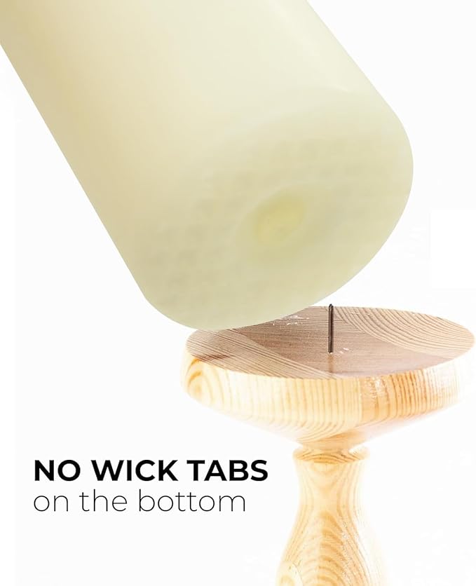 20 Packs 2 x 4 Premium Sense Unscented Ivory Tall Pillar Candles, Soy Wax for Candlelight Dinner, Home Decor, Party, Wedding.