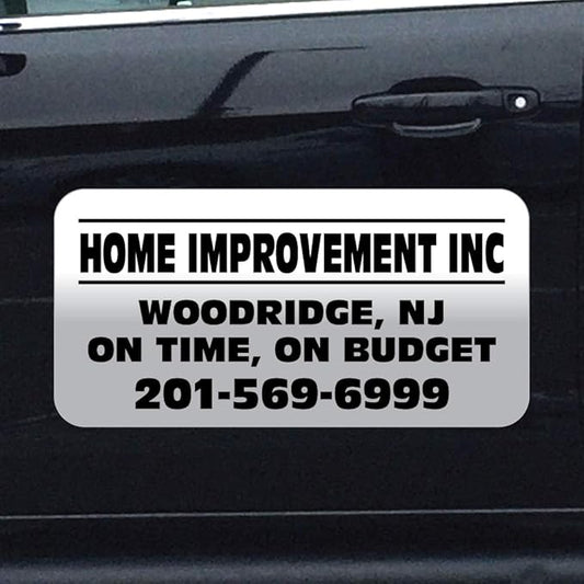 Car Magnet Signs Custom - 24"x12" (Set of 2), 30-mil Thickness with Rounded Corners (White)