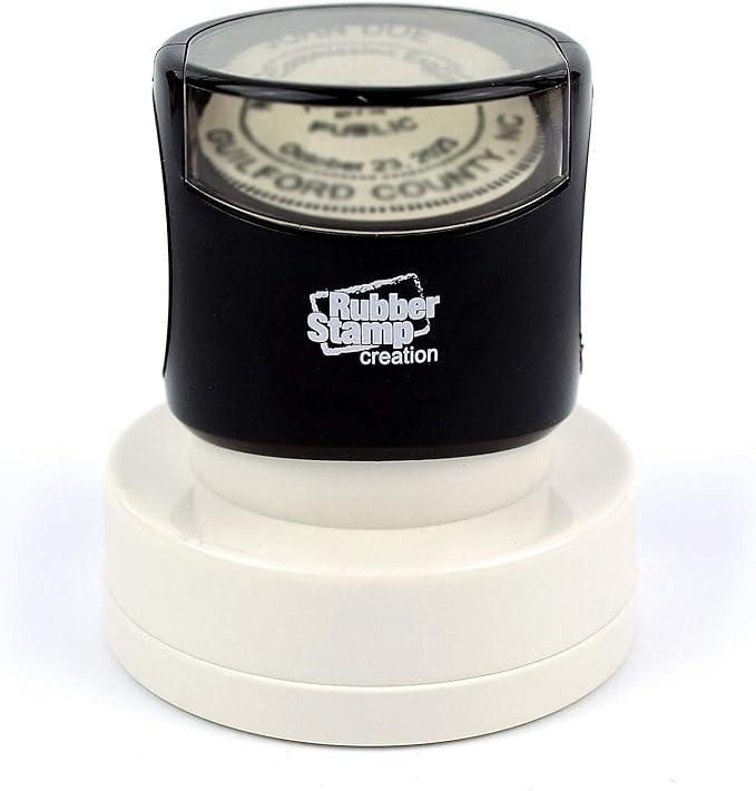 MaxMark Round Notary Pre-Inked Stamp for State of Wisconsin