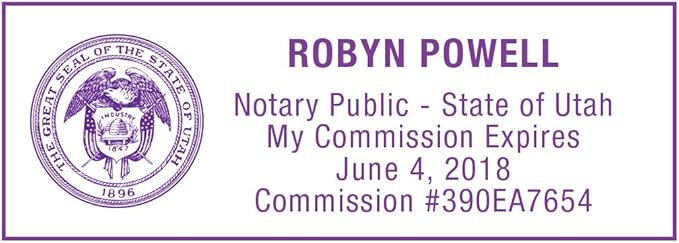MaxMark Notary Stamp for State of Utah- Self Inking Stamp