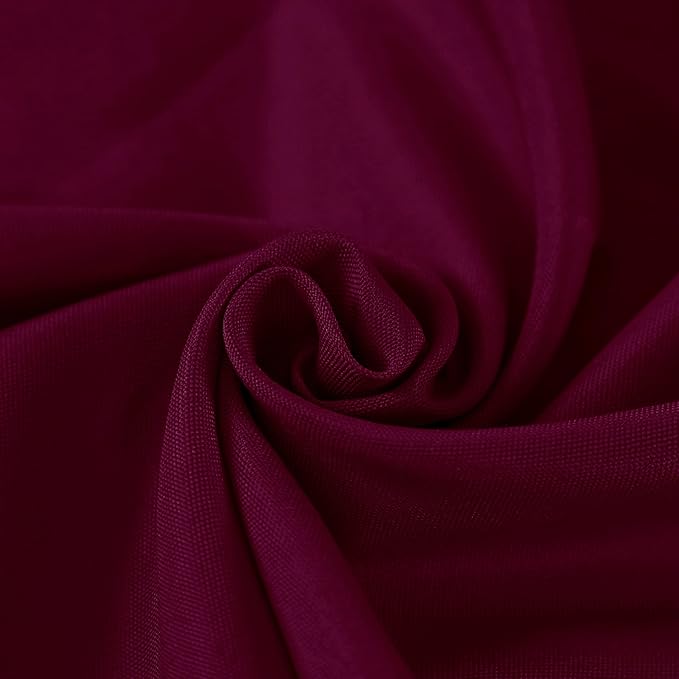 Fokitut 2 Pack Waterproof Rectangle Tablecloth, 90x132 Inch,Stain Resistant and Wrinkle Polyester Table Cloth, Fabric Table Cover for Kitchen Dining, Wedding, Party, Holiday Dinner-Burgundy