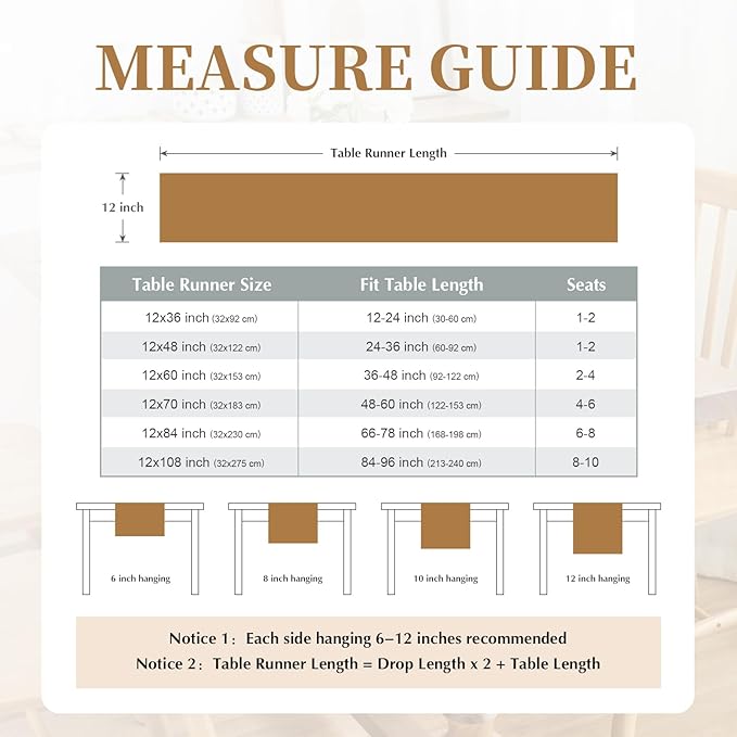 2 Pack Orange Small Short Table Runner 12 x 48 Inch Solid Color Runners Coffee Table Dresser for Daily Party Home Decoration