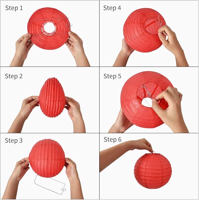 BEISHIDA 12Pcs Fall Orange Paper Lanterns Decorative Yellow Orange Brown Hanging Round Paper Lanterns Lamp for Thanksgiving Harvest Fall Wedding Autumn Birthday Decor,Outdoor Party Decoration