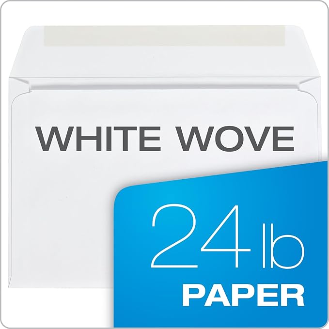 Columbian 6 x 9 Booklet Envelopes, Windowless, White, Gummed Closure, Mailing Envelopes, 100/Box (COLO915)