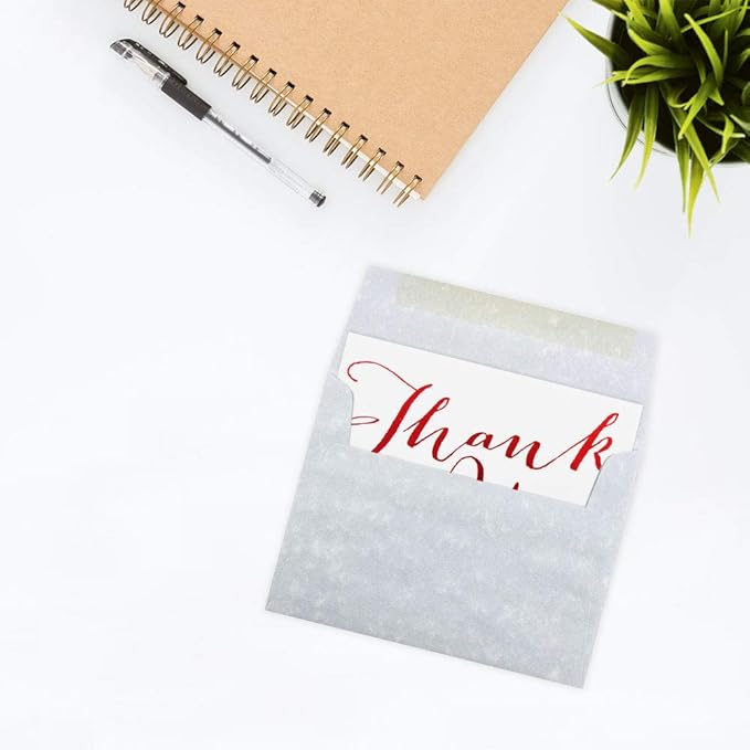 JAM PAPER A6 Parchment Invitation Envelopes - 4 3/4 x 6 1/2 - Blue Recycled - 50/Pack