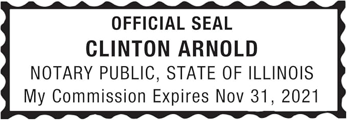 MaxMark Notary Stamp for State of Illinois- Self Inking Stamp
