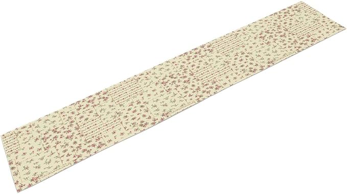 Floral Table Runner, Watercolor Rose Flower Kitchen Table Decoration Vintage Spring Home Tablecloth for Birthday Party Picnic Decoration 13x90 Inch 1PCS