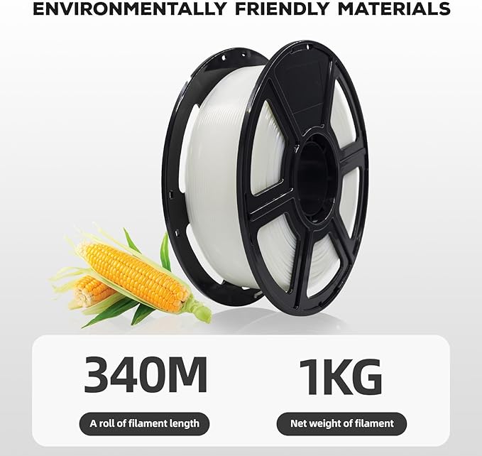 FLASHFORGE PLA Filament 1.75mm, 3D Printer Filament 1kg (2.2lbs) Spool, Dimensional Accuracy +/- 0.02mm, 3D Printing Filament Easy to Use and Fits for Most FDM 3D Printers (Natural)