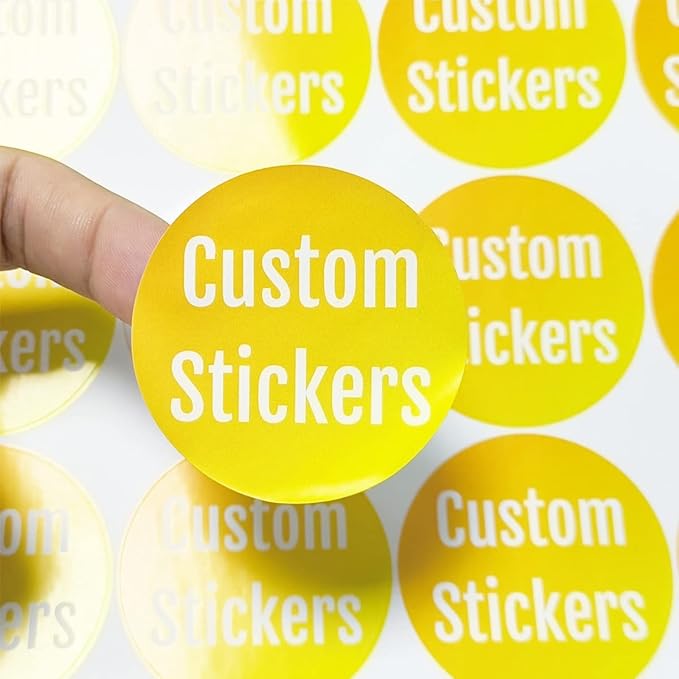 100-500 Custom Stickers Personalized Labels, Customized Stickers with Any Image Logo and Text. Custom Stickers for Business Logo Labels,etc. (Square,4 Inch)